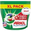Ariel PODs Platinum, Detersivo Liquido in Capsule + Potere Smacchiatore Capsule, 44 Lavaggi