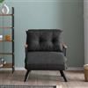 Dmora Poltrona Quaoar 60x78x78h cm Grigio Cenere Reclinabile Braccioli, Poltroncina Peso Supportato 100 kg