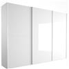 Composad | Armadio a 3 Ante Scorrevoli della Linea Systema, Armadio Camera da Letto Grande e Moderno, (LxAxP): 304,2x222,6x67,1 cm, Colore Bianco Laccato, Made In Italy