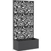 Outsunny Fioriera con traliccio, vaso da fiori, con schermo per la privacy, per piante rampicanti, metallo, 90 x 37,5 x 180 cm, nero | Aosom Italy