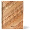 MITSUMOTO SAKARI 42,5x32,5x3,2cm Tagliere Da Cucina In Legno Di Acacia, Tagliere Da Cucina Con Venature Naturali, Tagliere Professionale In Legno (Con Scanalature A Prova Di Fuoriuscita)