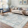 PureCozy Vintage Blu Tappeto Salotto 160x230cm Grande | Antiscivolo,Grande,Pelo Corto,Salotto,Sala da Pranzo,Camera da Letto,Cameretta,Ufficio,Interno,Facile da Pulire