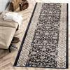 Carpeto Rugs Tappeto Cucina Orientale Floreale Pelo Corto - Tappeto Corridoio - Tappeto Passatoia Cucina - Tappeti Cucina - Tappeto per Cucina Moderni - Nero Antracite - 70 x 350 cm
