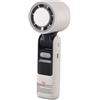 EfforPrac Mini ventilatore portatile USB, flusso d'aria 100 turbo, display digitale, dispositivo di raffreddamento portatile per campeggio, viaggi e uso in ufficio (bianco refrigerante)