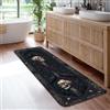 Generic Tappeto runner a forma di teschio, stile gotico, con corvo scuro, per Halloween, colore nero, a pelo basso, morbido, rettangolare, antimacchia, per cucina, corridoio, lavanderia, ingresso, 6 x 1,8 m