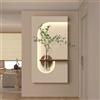 STCERY Decorazione Murale In Pietra Arenaria 3D Con Luci A LED, Scultura Da Parete Con Piante Finte E Vaso In Vetro, Dipinto Decorativo Per Ingresso E Soggiorno(Brown 1,50 * 90cm/19.7 * 37.4in)