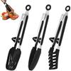 HORREX 3 Pezzi Pinze da Cucina, Punta Silicone con Sistema Mollette per Alimenti da Cucina, Resistente Calore Pinza Barbecue con Sistema Bloccaggio Adatto per Cucinare Grigliare Friggitrici Aria