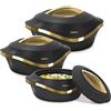 MILTON Casseruola isolata con coperchio, set da 3 pezzi da 2,1/1,5/1 qt. Scaldavivande termiche per zuppa/insalata, contenitore per alimenti caldi in acciaio inox, miglior set regalo per le mamme -