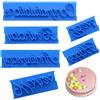 Beufee 2 Set Stamper per fondente per biscotti, Stampo per torta Parole Timbro Buon compleanno Auguri lettere Stampo Stampo per glassa Cupcake Cake Decoration Topper