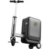 Airwheel SE3SL Smart Electric Rideable Valigia da viaggio con manico telescopico da 180 mm, altezza 53 cm, grigio, Nero , Bagagli Smart Modern