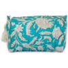 IBOAH Beauty Case Cotone Imbottito (Blu Turchese, S)
