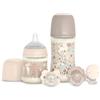 Suavinex, Set Regalo Neonato con 2 Biberon anticolica e 2 Ciucci, Beige