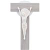 SHALOM - Crocifisso Moderno in Legno E Corpo in Resina. Altezza 26 Cm