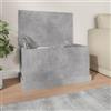 Generico Contenitore Grigio Cemento 70x40x38 cm in Legno Multistrato,Bauli e cassapanche