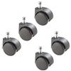 Prova Nova GmbH Rotelle Doppie, di Alta qualità, 1 Set (= 5 Pezzi) Diametro 50 mm per Quasi Ogni Sedia Modello Adatto