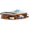 Memomad Letto Bali funzionale, bello e con un'ampia capacità di contenimento (Caramello, 180x200 Letto)