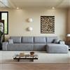 Rvjiahe Divano Angolare Modulare 340cm Sottovuoto Senza Montaggio Grigio | chaise longue a L seduta profonda Chaise longue rivolta verso destra Boneless