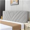 YUEZHONG Copri Testiera Letto In Velluto For Letto Singolo, Matrimoniale, Matrimoniale, King Size, Copri Testiera Letto Trapuntata Spessa Con Tasca, Fodera Protettiva Antipolvere(Light Gray,150x65cm/59x26in)