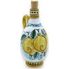 SICILIA BEDDA CAPACI Bottiglia per Limoncello in Ceramica Caltagirone, con Due opzioni Modello (1Unità) Decoro e Colore Casuale - Modello 1