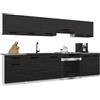 B BELINI GROUP Belini ITALIA 2 Mobile Cucina Completa Componibile 240cm Ebano | Cucina completa componibile, mobili pensili e bassi inclusi, montaggio facile