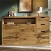 BTM Mobile Contenitore 150x40x90 cm, Rovere, 2 Ante, 4 Cassetti, Ripiani Regolabili