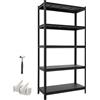 VEVOR Scaffale per Garage, Scaffale Metallico Portaoggetti, 5 Ripiani Regolabili, Capacità 1360 kg, Scaffalatura Multiuso, per Cucina, Dispensa, Cantina e Bagno, 92,5 cm L x 41,7 cm P x 181,3 cm A