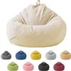 Jinfanshurich Pouf per bambini e adulti, solo rivestimento (senza imbottitura), per camera da letto, ufficio, soggiorno, terrazza