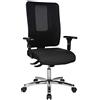 Topstar Open X (N) - Sedia da ufficio cromata con braccioli regolabili in altezza, colore: Nero