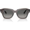 Ray-Ban State Street Occhiali da Lettura Unisex Adulto, Grigio Trasparente/Grigio Gradiente, 49 mm