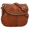 Gusti Leder Gusti Iselin - Borsa a tracolla da donna e da uomo, in pelle marrone, marrone