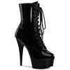 Pleaser Delight 1020 Stivaletti a gamba corta, senza imbottitura, Donna, Nero (Schwarz (Blk Pat/Blk)), 39