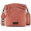 Montana West Borse a tracolla da donna, multi tasca, borsa a tracolla con tracolla per chitarra, Rosa classico