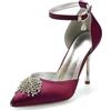 Miyoopark Scarpe da sera eleganti da donna, M527 rosso vinaccia, 42 EU