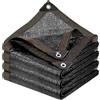 Ouckkhey Rete ombreggiante 3 x 3 m con fori, adatta per serre, gazebo, giardini, serre, polli, esterni, colore nero