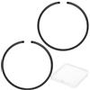 M METERXITY 2-Pack Kit Anelli Pistone Motore, 34mm x 1.5mm Spessore Set Anelli Pistone Ghisa Sferoidale Standard Sostituzione per Piccoli Motori/Macchinari [Nero]