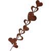 Limtula Palo decorativo da giardino in metallo resistente alle intemperie a forma di cuore con fascino arrugginito per esterni paesaggio da giardino in ferro arrugginito accessorio da giardino