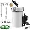 EXLECO Filtro Esterno Acquario 400L/H 6W Pompa Filtro Acquari Regolabile Filtrazione a Filtri Acquario con Materiale Filtrante e Tubo Aria per Acquari Fino a 150 Litri HW-603B