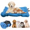 WANDGU Cuccia impermeabile per cani da esterni, 90 x 60 cm, pieghevole, con borsa per il trasporto, confezione a compressione sottovuoto, per campeggio, auto e viaggi, colore: blu