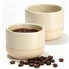 VINATO Set di 2 Tazze da Espresso,Tazze da Caffè da 100 ml, Set di Tazze da Espresso in Ceramica - Tazze da Caffè senza Manico per Espresso, Ristretto, Colore Beige Crema, Parete Spessa 0,4 cm