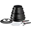 Tefal Ingenio Unlimited On - Set di 2 padelle 22/28 cm + 2 casseruole 16/20 cm + 2 casseruole 24 cm + Wok 26 cm + 2 manici estraibili + 5 accessori, adatto a induzione, antiaderenti, senza PFOA