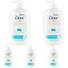 Dove, Sapone Liquido Mani, Sapone Detergente Mani Idratante, Care & Protect, Rimuove con Efficacia Sporco e Batteri, con +5 Agenti Idratanti, Formula 99% Biodegradabile, 250ml (Confezione da 5)
