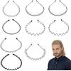 Elalove 9 Pezzi Cerchietti per Capelli in Metallo a Onda, Fasce Elastiche Unisex per Uomo e Donna, Design Antiscivolo per Sport, Yoga e Stile Quotidiano