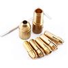 ANKROYU Mini Mandrino per Trapano in Rame Premium Set 8 Punte Micro Torsive da 0,5 mm a 3 mm Pinze di Precisione per Circuiti PCB Lavorazione del Legno Progetti Artigianali in Allu