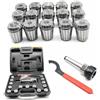 Sindipanda ER32 - Set di pinze di serraggio MK3 M12 ER32 BT&Box e chiavi, con 15 pinze a molla ER32, tenditore e scatola di immagazzinaggio