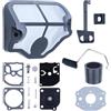 YhFiaS Filtro aria con kit carburatore guarnizione diaframma collettore di aspirazione adatto for motosega H 36 41 136 137 141 142 530029814