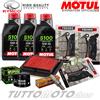 MOTUL - HIFLO - NGK - FERODO Tagliando KYMCO XCiting 500 i R 2007-2014 / Kit Olio Motul 5100 10W40 Revisione