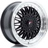 Jr Wheels Un cerchio JR JR9 17x7,5 ET35 4x100/108 Nero lucido con bordo lavorato