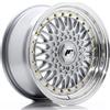 Jr Wheels Un cerchio JR JR9 16x7,5 ET25 4x100/108 Argento con Labbro Lavorato