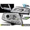 Tuning-Tec Fari allo xeno tubo con luci diurne a LED cromate per Audi A6 C6 04-08 - LPAUC0