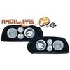 Diederichs Coppia Fari Fanali Anteriori Tuning GOLF 3 III° 1991-1997 neri anelli ANGEL EYES
